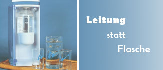 Wassersprudler und der Slogan Leitung statt Flsche Wassersprudler und der Slogan Leitung statt Flsche