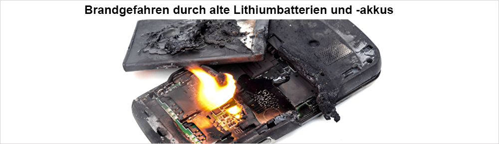 brennender Lithium-Ionen-Akku