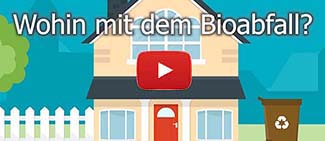 Bild von einem Haus und einer Biotonne; Link zum YouTube-Kanal des StMUV
